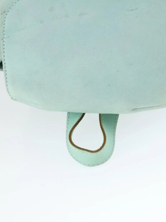 Salvatore Ferragamo Gancini Backpack Suede Green Gold Auth 159843 main image 5